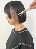 ボブ×インナーカラーベージュ 髪質改善 岐阜美容室