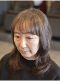 レイヤーカット&明るい白髪染め