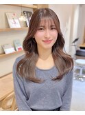 イメチェン2wayバング韓国ヘアフェミニンロングレイヤー小顔前髪