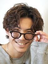 ビカム 名駅(become)&nbsp;【サーフカールパーマ】メンズセンターパートウルフコンマバング