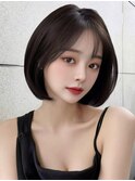 渋谷 ボブ 韓国ヘア ショートボブ 顔周りレイヤー 小顔カット 