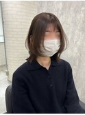 オリーブベージュ/レイヤーボブ
