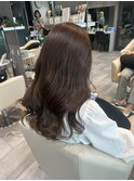 ブリーチなしダブルカラー韓国風艶カラー前髪カット 