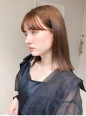 ・大人ガーリーダークアッシュミディアムレイヤー似合わせカット