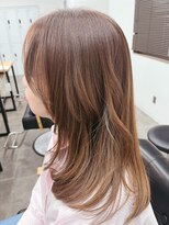 クワイア 川崎店(0choir)&nbsp;ピンクベージュ×結べるレイヤー◯emi/春/イメチェン/入学/卒業