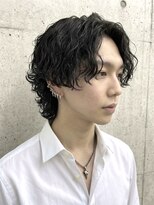 ヘッドストック 大和八木店(HEAD STOCK) サーフカールシャドウパーマセンターパートニュアンスパーマ眉毛