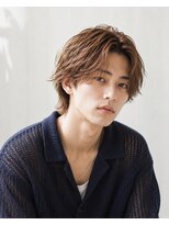 MEN's Baguz MEN'Sカット/ MEN'Sパーマ/ MEN'Sカラー 韓国ミディアム×フェザーパーマ×センターパートレイヤー