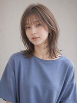 セン バイ エント(sen by emt)&nbsp;ミディアムレイヤー/ベージュ/韓国風/顔周りレイヤー