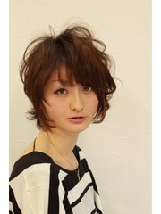 似合せカット　簡単アレンジ　耳かけ