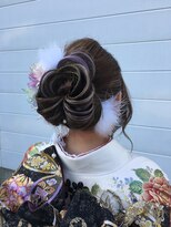 リゼル ユア 渋谷(RISEL YUA)&nbsp;成人式ヘアセット薔薇☆キシノ