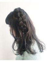 ヘアメイク オブジェ(hair make objet)&nbsp;ダークグレージュ 編みアレンジ＊＊＊KAI