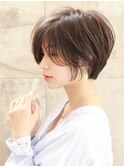 ショートボブ髪型20代30代40代50代前髪あり前髪無し面長丸顔