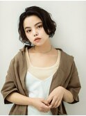 大人かわいい &nbsp;ふんわり &nbsp;ワンサイドショート ひし形シルエット