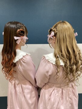 ヘアサロンアンドヘアメイクディー(hair salon hair make D) 仙台Ｄ　GW中のイベントに！ペアでヘアセット×お団子ひつじヘア