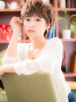 耳かけもキュート☆くせ毛風小顔大人ショートc5大宮10代20代30代