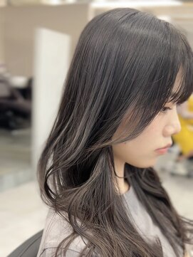 ジエクト カナウ(The Ect canow) レイヤーロング20代30代ニュアンスカラーグレーベージュ