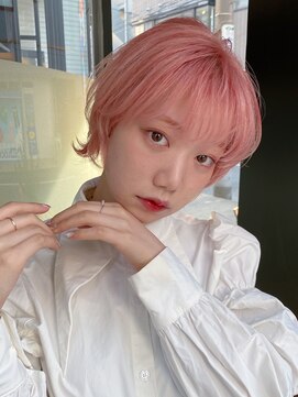 ウィーブス セタガヤ(weaves -SETAGAYA-) ピンクベージュ×フルバングデザインカラー