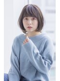 【寺尾拓巳】大人かわいいグレージュ透明感ひし形ボブ