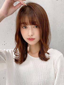 エトラ 渋谷店(etora) 前髪 アンブレラカラー こなれミディ イメチェン ウェーブパーマ