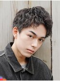 原宿スパイキーショートアップバングツイストスパイラルパーマ