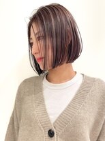 ネイロ バイ ジルブラン 葛西(NeiRo by JIL BLAN) ハイライト白髪ぼかしダブルカラーインナーカラーショートボブ