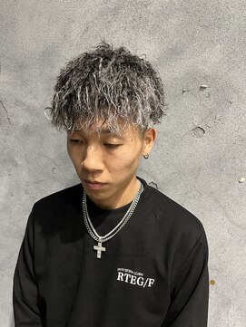 メンズグルーミングナンバーナイン(MEN'S GROOMING NUMBER NINE) ホワイトメッシュ/ツイストスパイラル/メンズパーマ