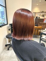 オーバルヘアー(OVAL hair)&nbsp;艶髪/オレンジブラウン/外はねミディ