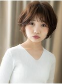 マロンベージュひし形ショートマッシュパーマY北浦和20代30代