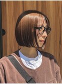 丸くならない！お手入れ簡単ストレートボブ