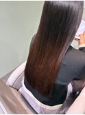 ストレートロング/艶髪/ブラウンカラー