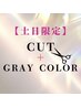 土日限定【新規】似合わせカット＋グレイカラー￥11440→￥9152