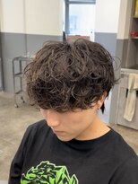 ノイセル 西本町(Noisyle)&nbsp;フェザーパーマスパイキーショートブルーブラックサーフカール◎