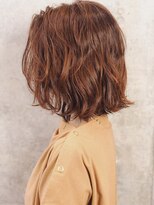 ユアーズ ヘア 恵比寿本店(youres hair)&nbsp;プツっとボブ×アプリコットオレンジ◎