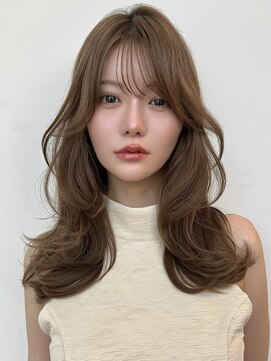 ロンドイディールバンダイ 新潟万代(Lond ideal) レイヤーカット×ヘーゼルベージュ