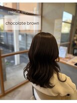 ティーズピーク(ty s peak)&nbsp;【cut+iNOA color】 ワンカラー  ×   chocolate  brown