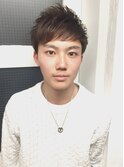 【GN銀座】黒髪爽やかアシンメトリーショートヘア