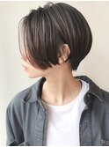 【モリオ原宿】黒髪ハンサムショート　前髪なし