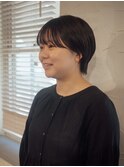 暗髪ショート【@hair_mazda】