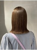 髪質改善＊水素カラー　外ハネ×ミディアムボブ