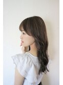 ワンレン/ロング/顔周り/大人/アッシュ/くすみカラー/笹塚