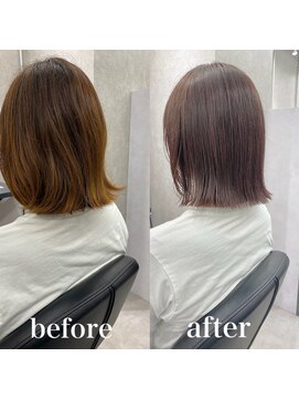 ヘアサロン ドットプラス 町田店(dot. plus) 【市井友佳子】ラベンダーピンク×ボブ