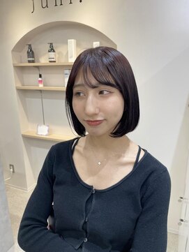 ユウル 横浜(juhl.) タッセルボブ/暗めカラー/ニュアンスカラー/秋色/くすみベージュ