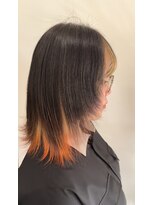 ラッツ(RATS)&nbsp;顔周りレイヤー×インナー抜きっぱなし裾オレンジカラー