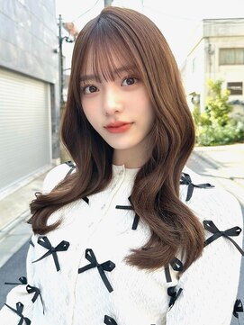 ミラリー トウキョウ(Mirareee Tokyo) 20代30代40代◎前髪パーマ韓国風巻きくすみベージュお団子ヘア