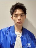 スパイキーショートブルーブラックツーブロックスペインカール3