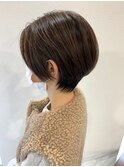ナチュラル艶感×丸みショート
