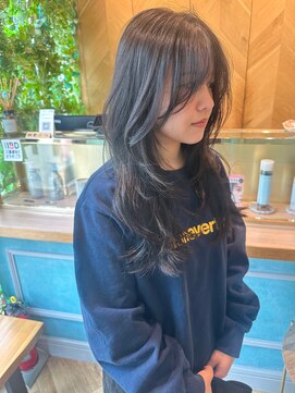 ロンドフルール 大宮東口(Lond fleur) オリーブグレー/レイヤーカット/黒髪/マロンベージュ/大宮