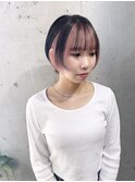ピンクカラー/インナーカラー/ショート/フェイスフレーミング