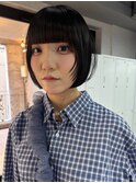 ボブ/ミニボブ/切りっぱなしボブ/ワンレン/レイヤー/黒髪