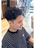 オールバックパーマ